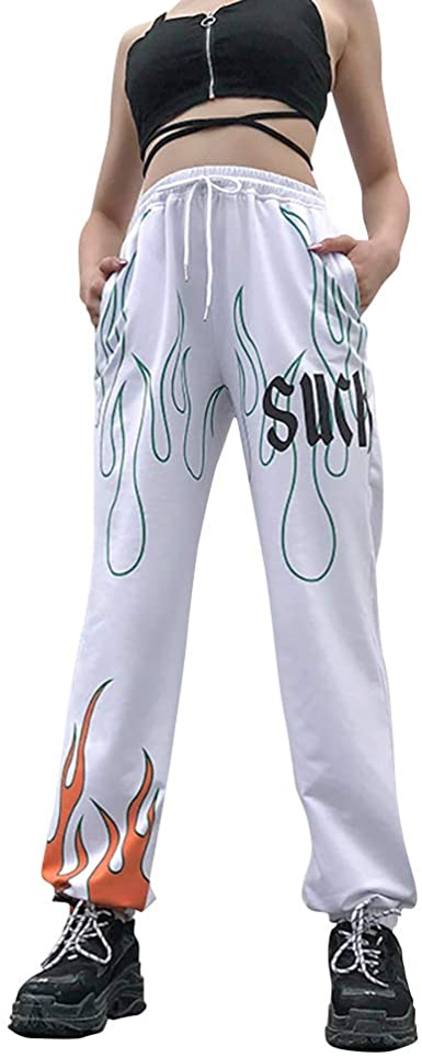 malianna Women Elastic Waist Patchwork Trousers Casual Streetwear Pencil Pants